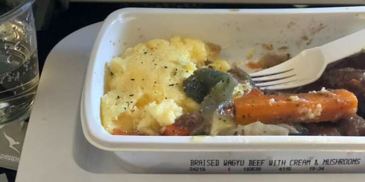 Airplane food has come a long way in the past decade. This Qantas meal was awesome!